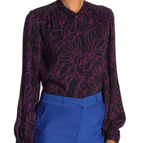 Super cute  Cornelia Mandarin Collar blouse - Picture 1 of 16